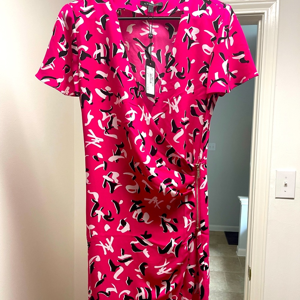 Armani Exchange graffiti mini dress